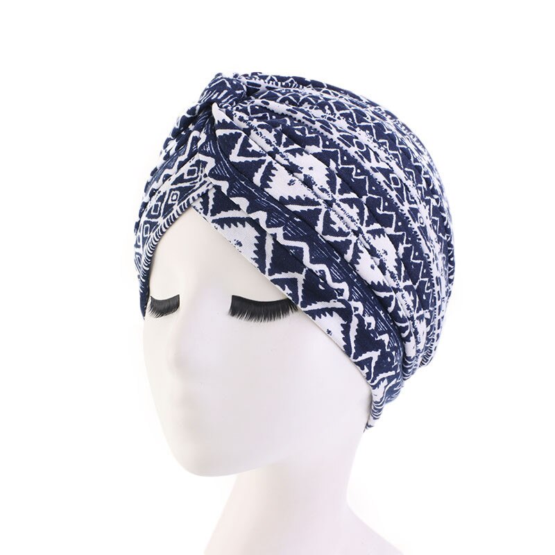 Modale Afdrukken Twist Hoofdband Tulband Caps India Afrikaanse Wraps Hoofddeksels Tulbanden Voor Vrouwen Islamitische Underscarf Motorkap Chemo Hoed: 9