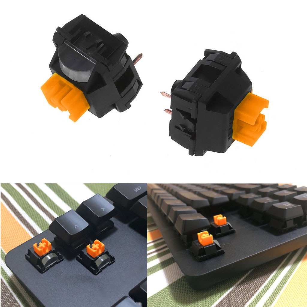 2Pcs Razer Orange Switches 3 Pin forRazer BlackWidow Lite Gaming Mechanical Keyboard Switches Cherry MX Gateron Switches