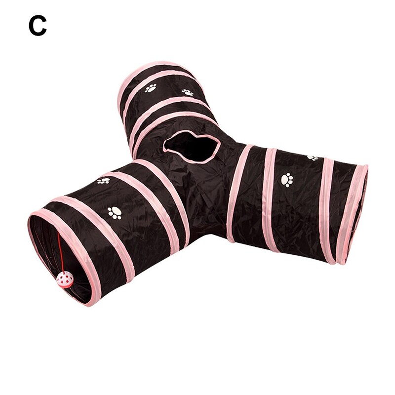 Verscheidenheid aan stijlen grappige huisdiercombinatie kattentunnel spel kanaal opvouwbaar kitten puppy speelgoed speelhond tunnelbuizen speelspeeltje: C