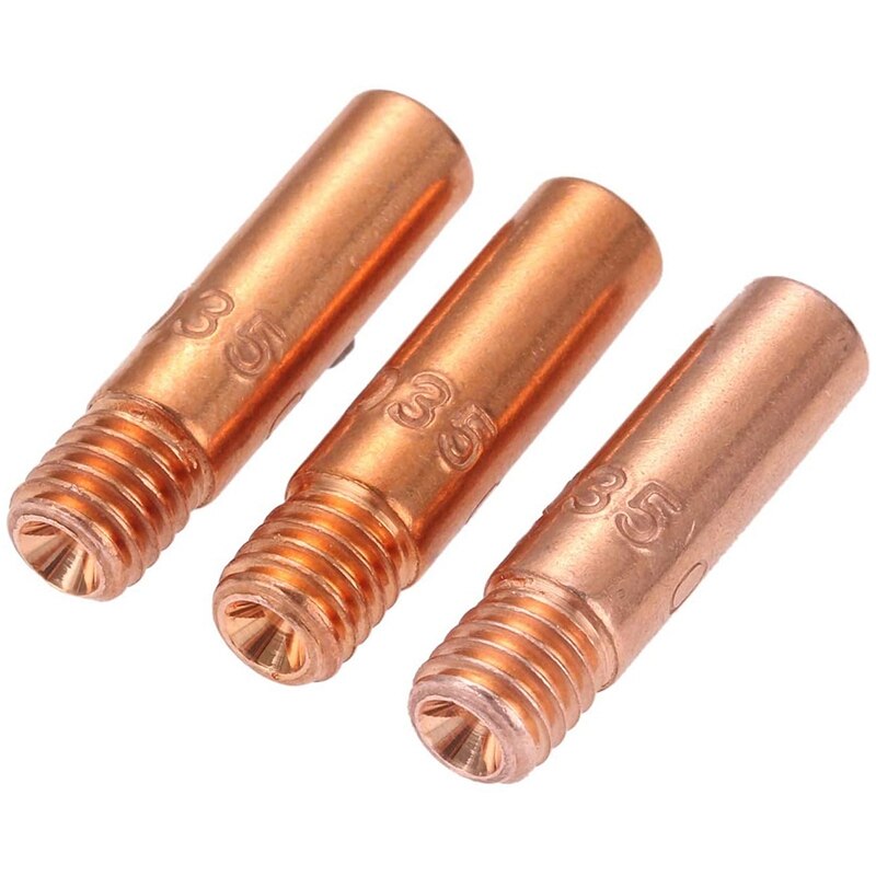 30Pcs Mig Welding Contact Tip Welding Consumables Nozzle 11-35 0.035 inch Fit for Tweco Mig Machine