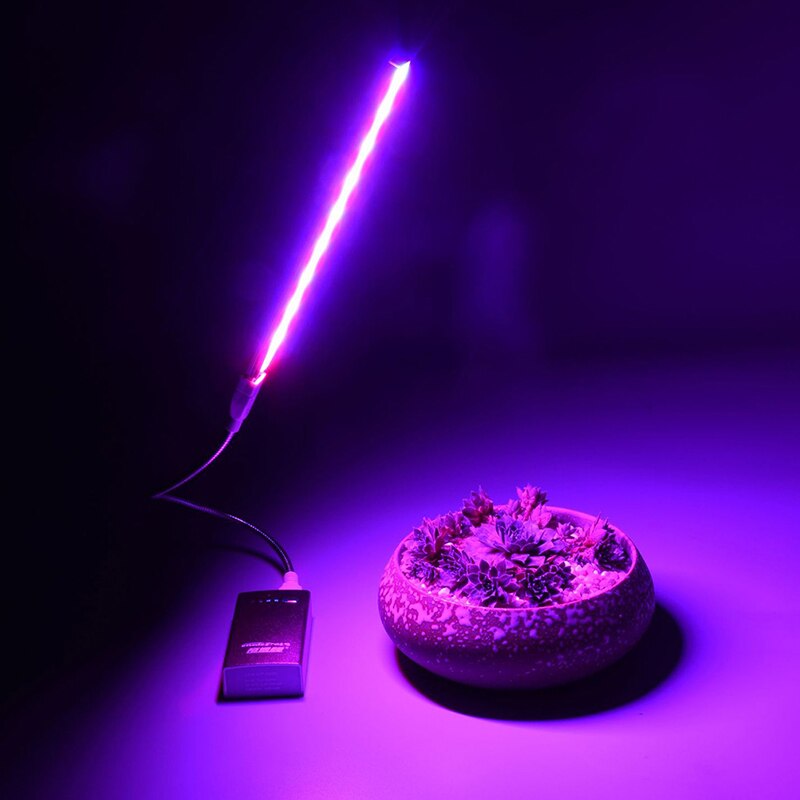 1 stk indendørs imiterende sollys fyld lys usb harmløs plante vokse lys 2.5w 14 led hydroponic blomst veg dyrkningslampe