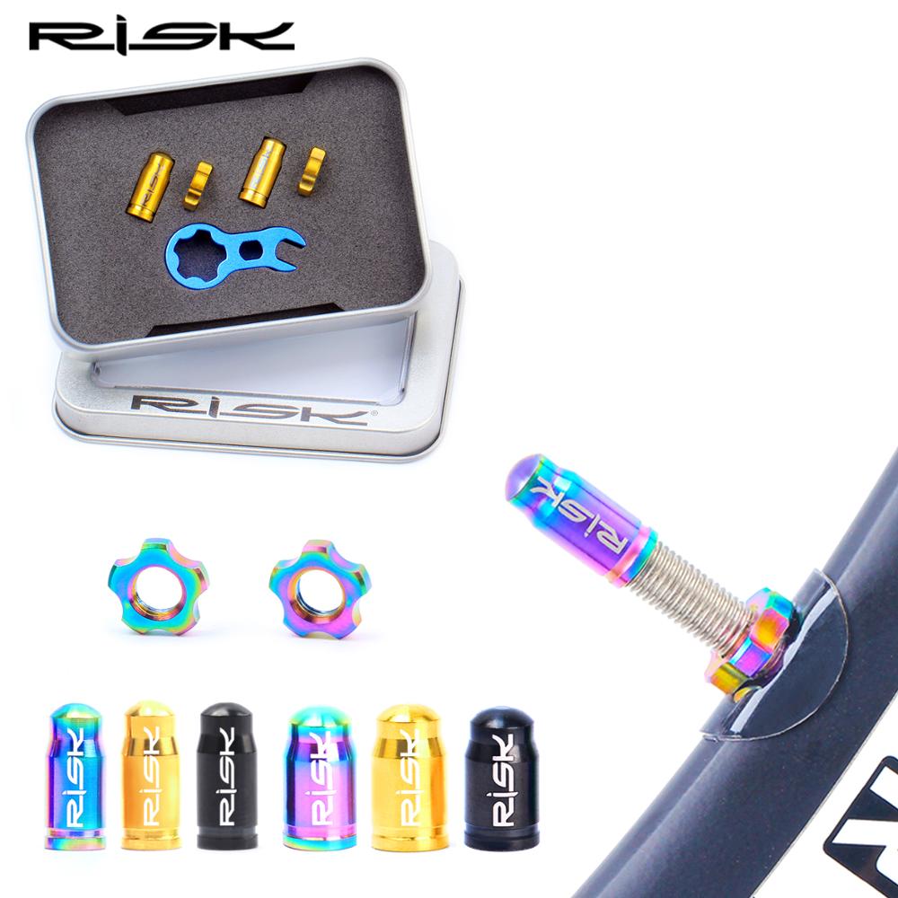 Risico FV55 AV55 Weg Mountainbike Fiets Titanium Presta Schrader Valve Cap Nut Wrench Stofkap