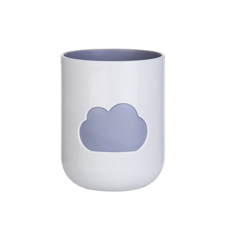 Vasos de baño para cepillos de dientes, taza de lavado portátil de viaje nórdico, buena imagen de nube, organizador de almacenamiento, U3: Gris
