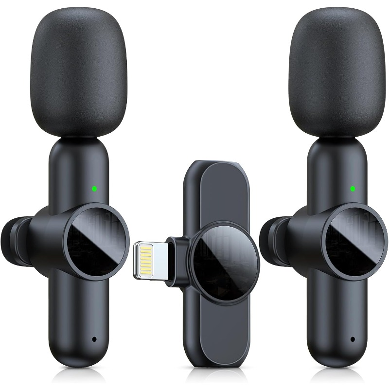 Bezprzewodowy mikrofon Lavalier do iPhone'a iPad Profesjonalny mini mikrofon Plug-Play na mikrofonie klapowym do nagrywania wideo i wywiadów