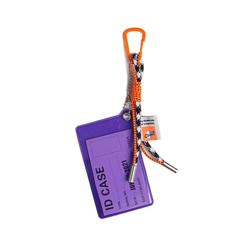 Card Holder Lanyard For Keys Fluorescent Color Key Chain Decorate Credential Holder