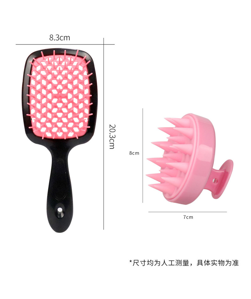 Peigne de Massage du cuir chevelu ajouré, brosse de Massage pour shampoing, pour bain, lavage des cheveux, flacon pulvérisateur, outils de Salon de coiffure, 1/2 pièces