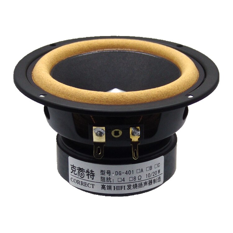 1Pieces CORRECT 4-Inch 401 Full-Aange Speaker High School Bass Fever Speaker HIFI Unit 20W High Power 4-8 Ohm Optional
