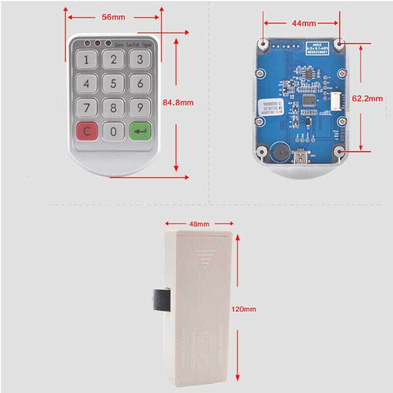 Smart Password Steel Door Lock Digital Electric Wooden Cabinat Alarm Home Smart Lock For Bathroom GYM Sensor Lock File Cabinet