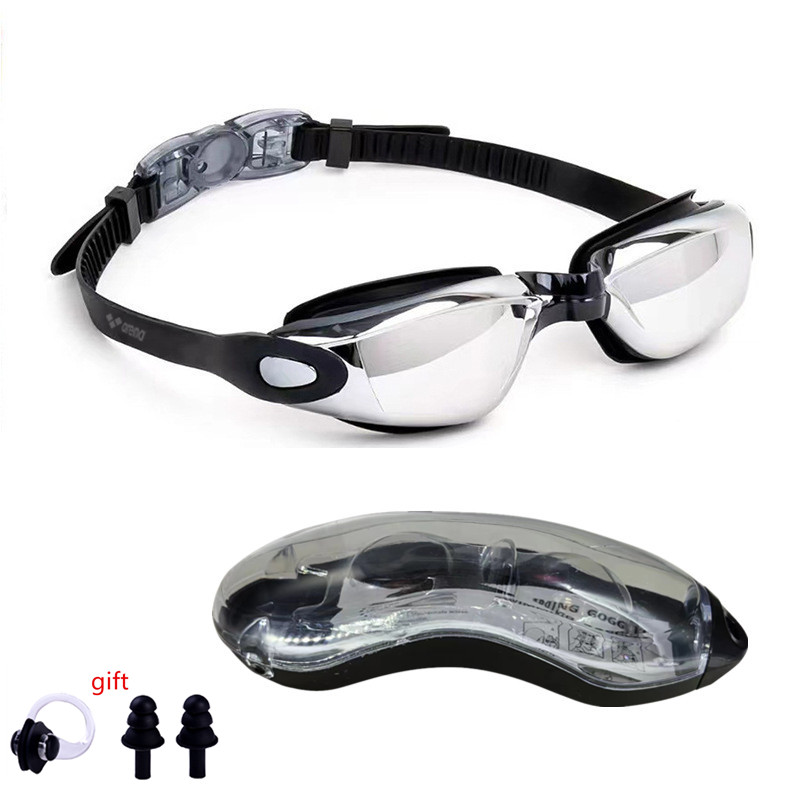 ARENA Kein Auslaufen, Anti-Beschlag, vollständiger Schutz, HD-Schwimmbrille, für Herren und Damen, verstellbare, auslaufsichere Schwimmbrille für Erwachsene: Dark Khaki