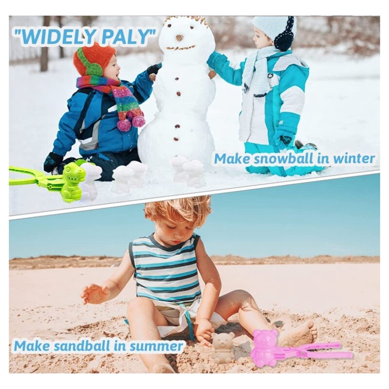 Snow Toys Kit Snowball Maker Tool Snow Toys Kids Outdoor Winter Activities Toys for Snow Ball Fights for Kids and Adults