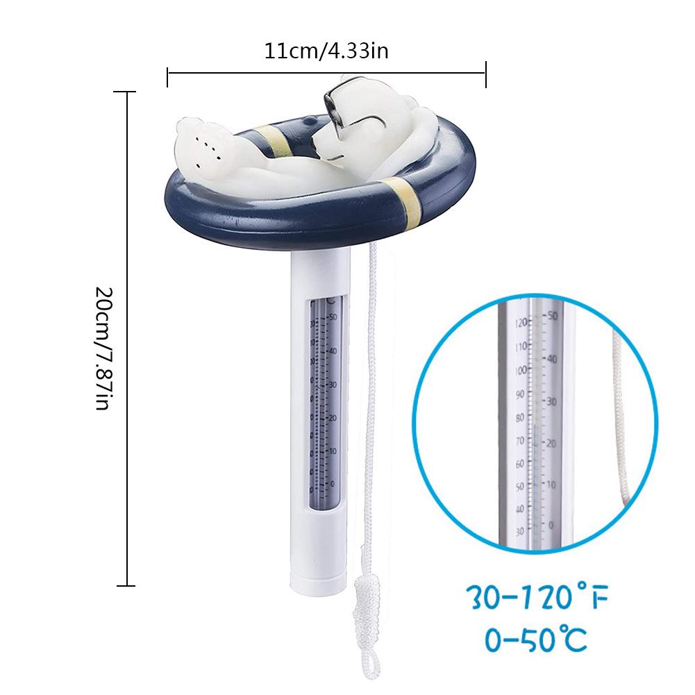 Drijvende Zwembad Thermometer Leuke-Vormige Thermometer Voor Outdoor En Indoor Zwembaden Thermografiek Vijver Test Kits Voor Thuis: green