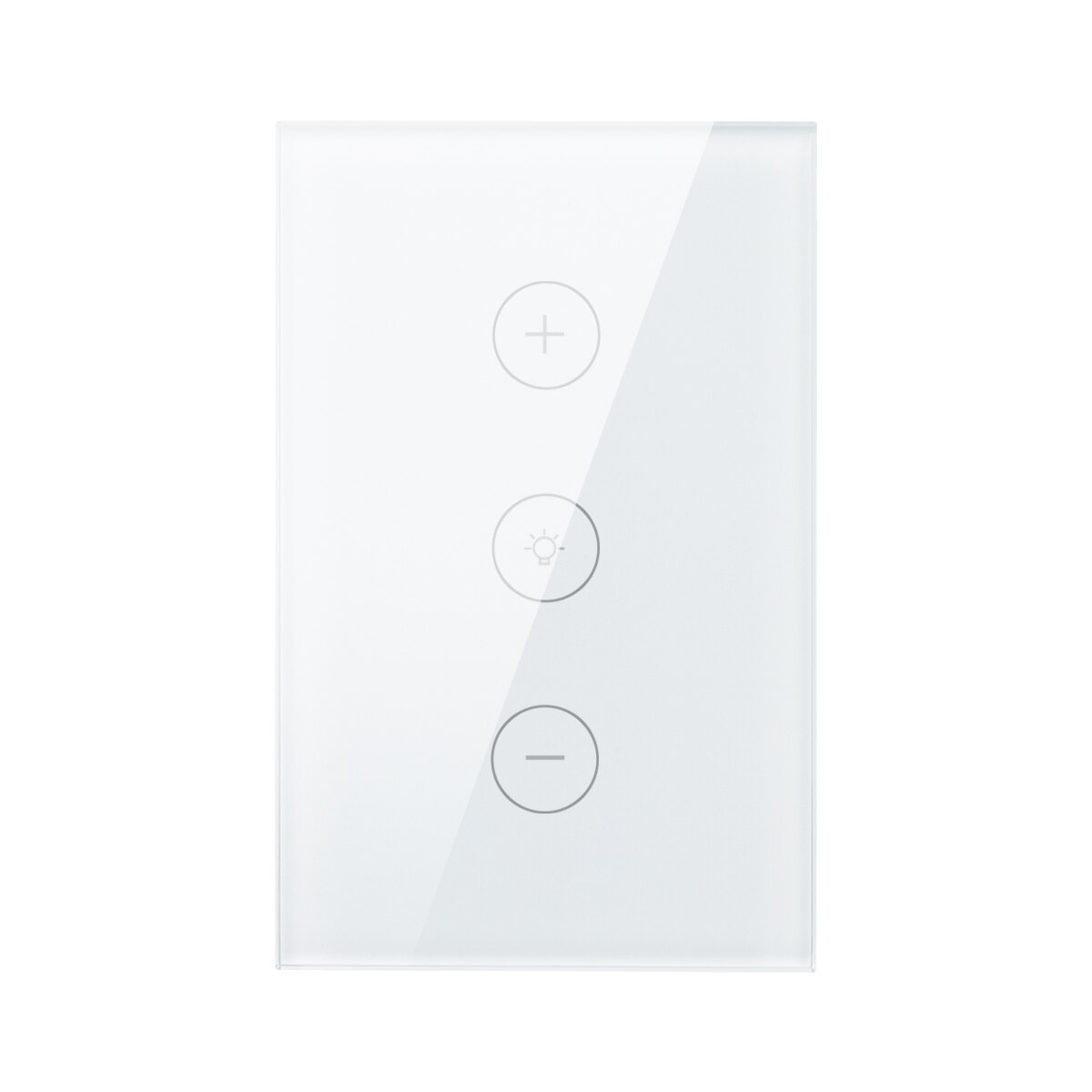Tuya Smart Life LED Touch Panel Switch 110V/220V WIFI Dimmable Wall light Switch Voice Control Work with Alexa Google Home: White US Standard