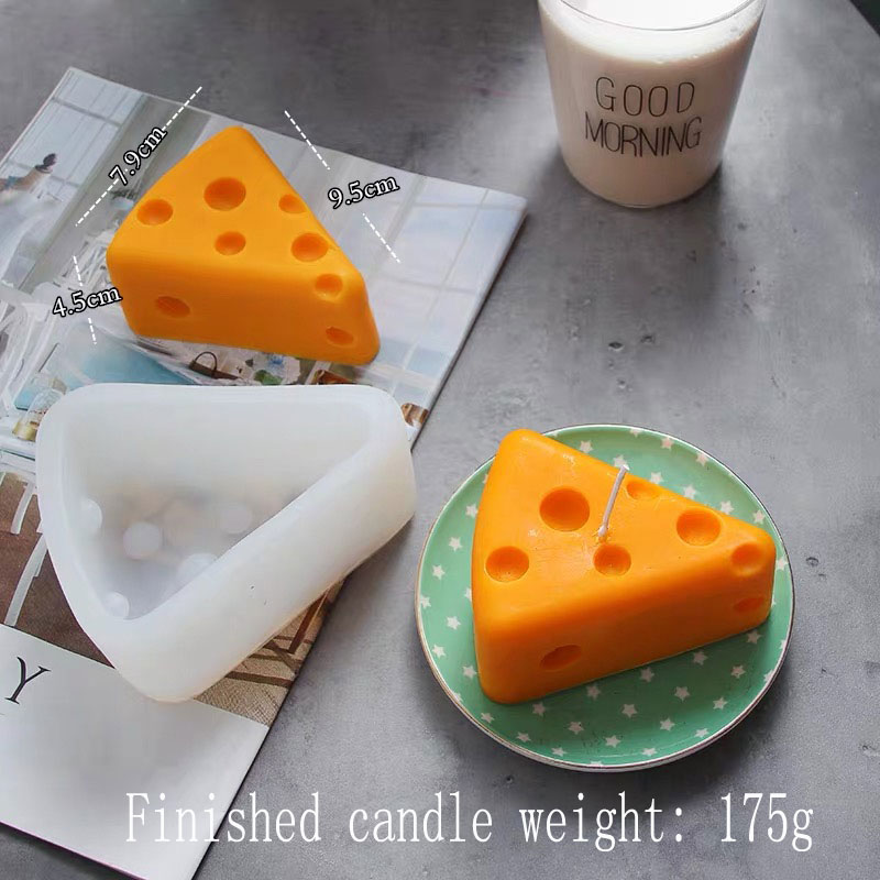 Four size large cheese mold molds for candle wax Cheese shape candle making silicone mold: D-mold