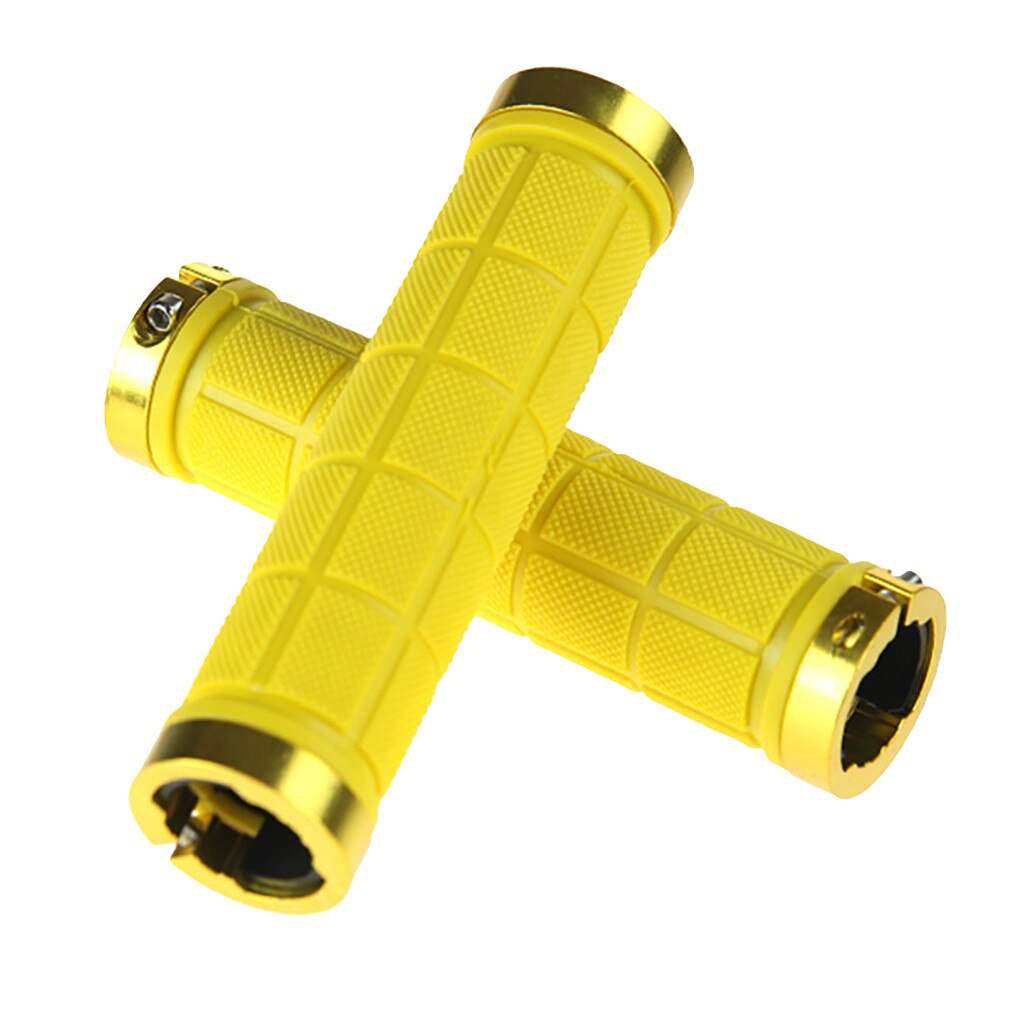 Gummi Fahrrad Lenker Griffe Abdeckung MTB Berg Fahrrad Griffe Anti-skid Fahrräder Bar Griffe Fixed Gear Fahrrad Lenker Teile #2: YELLOW