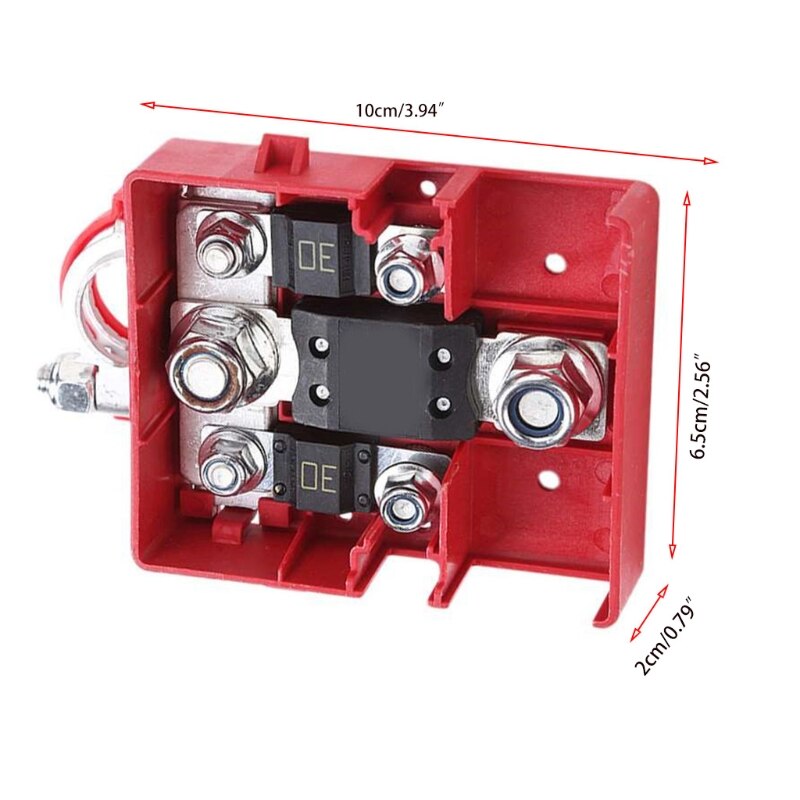 Waterproof Ground Power Distribution Terminal Block Battery Bus Bar Positive Negative Insulated Busbar for 12V Car Boat