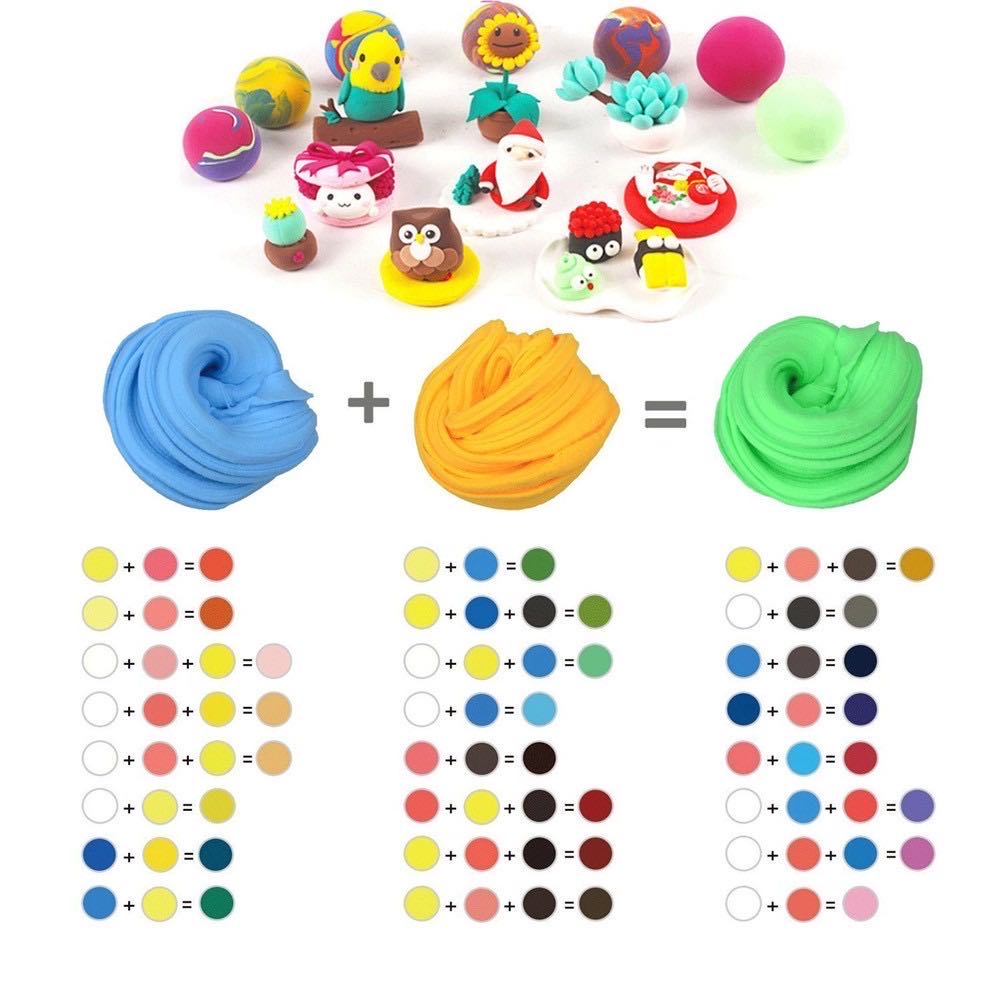 12 Kleuren Air Droge Klei Speelgoed Diy Slimed Speelgoed Met Gereedschap Leren Handen-Op Speelgoed Voor Kinderen Plasticine Veilig polymeer Klei Kids