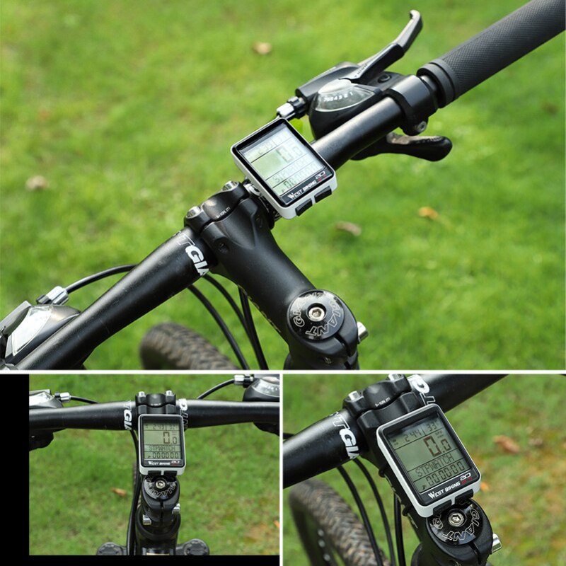 Bicycle Computer Waterproof Odometer 5 Language Digital LCD Wireless Odometer Stopwatch Speedometer 2.1 inch