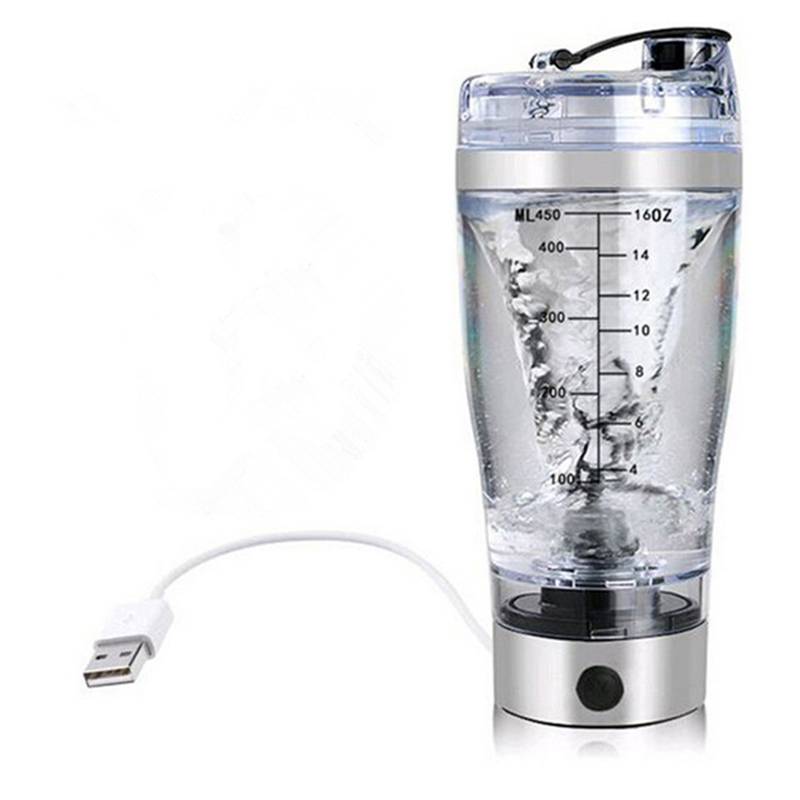 Portable Vortex Electric Protein Shaker Mixer Bottle Detachable Cup