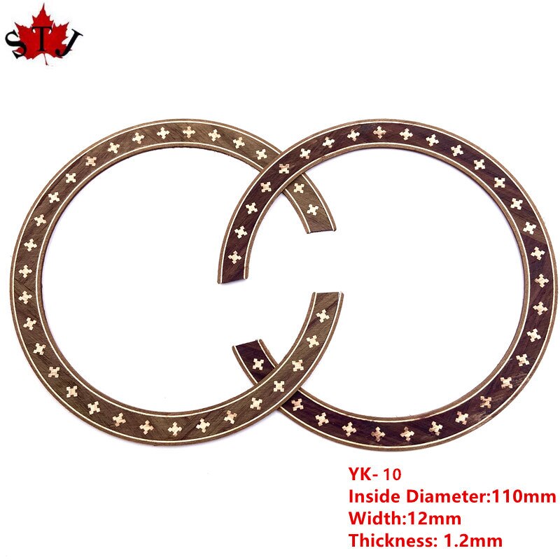 Rosette pour guitare acoustique classique, 2 pièces, cercle en bois de rose, trou de son, incrustation de décalcomanie, pièces de guitare acoustique: style 7
