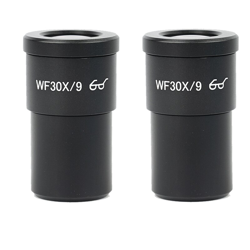 2 uds microscopio estéreo-ocular W10X/20 W15X/15 WF20X/10 WF25X/10 WF30X/9 con copas oculares de caucho guardia: WF30X-9