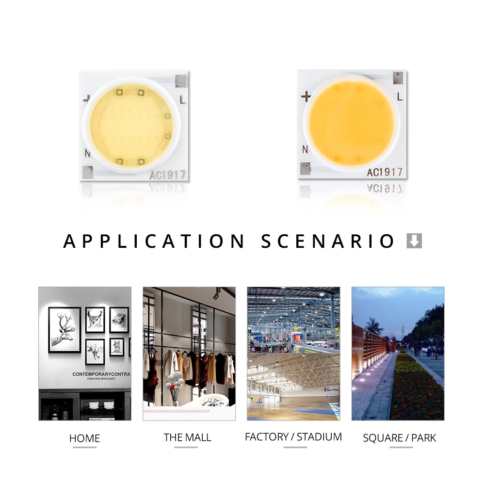 Ceramics LED COB Chip lamp 30W 20W 15W 12W LED Diode Light Matrix 9W 7W 5W 3W 220V Smart IC No Need Driver No Stroboscopic