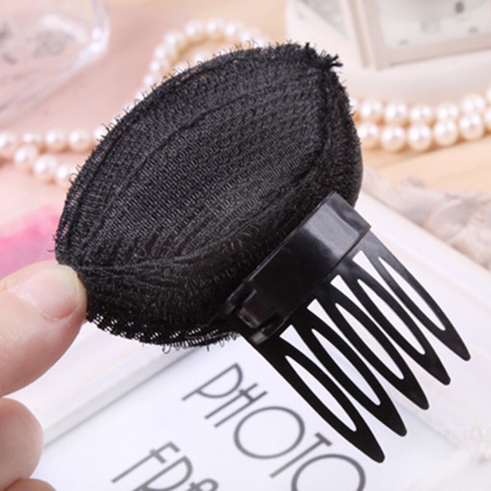 Frauen Bump Up Hebung Flauschigen Haar Maker Einsatz Clip Headwear Schönheit Styling Werkzeug Schwamm Haar Brötchen Clip Maker Elegante Headwear