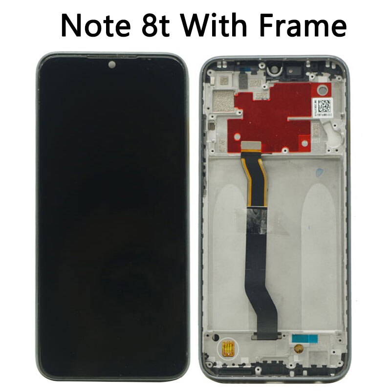 Für 6.3 "Xiaomi Redmi Hinweis 8T / Hinweis8 LCD Anzeige Mit berühren Bildschirm Tafel Montage Für Xiaomi Anzeige redmi Hinweis 8T Hinweis 8: Hinweis 8T Schwarz Rahmen