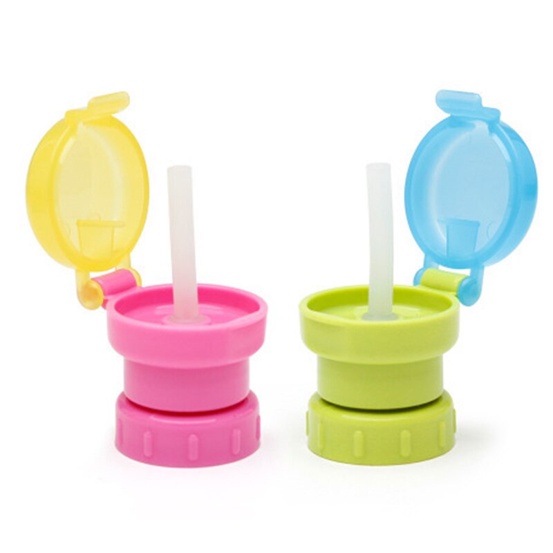 Kinderen Draagbare Stro Cap Gebotteld Drank Anti-Overflow Anti-Verstikking Drinkware Accessoires Set Infant Solid Drinken Gereedschap