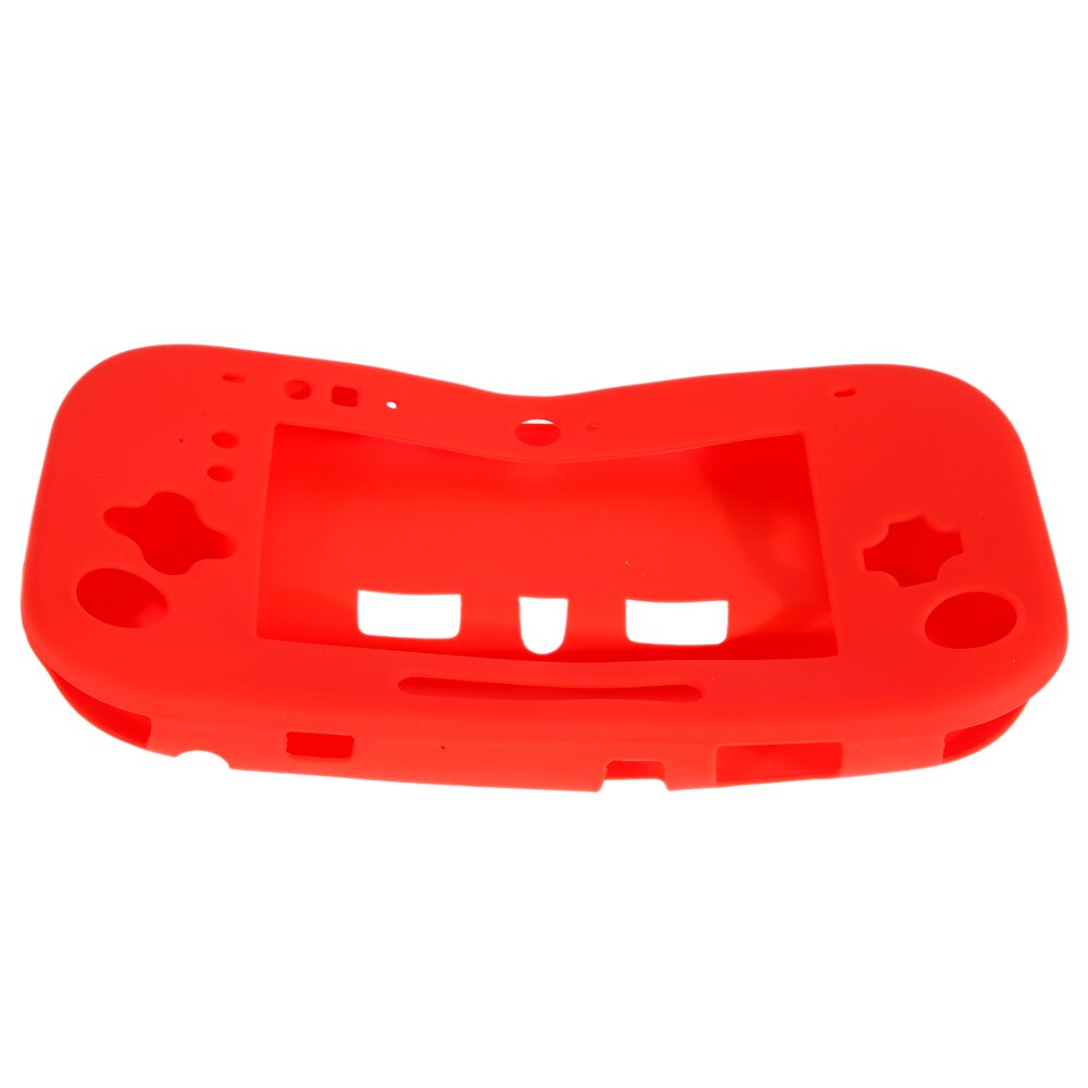 Soft Silicone Case Cover Skin Protector for Nintendo Wii U GamePad Controller Case Protector Shell Protection Accessories: Red