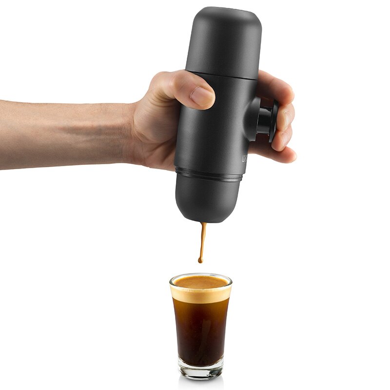 Wacaco minipresso gr, bærbar espresso kaffemaskine, kompatibel malet kaffe, lille/mini rejse kaffemaskine.