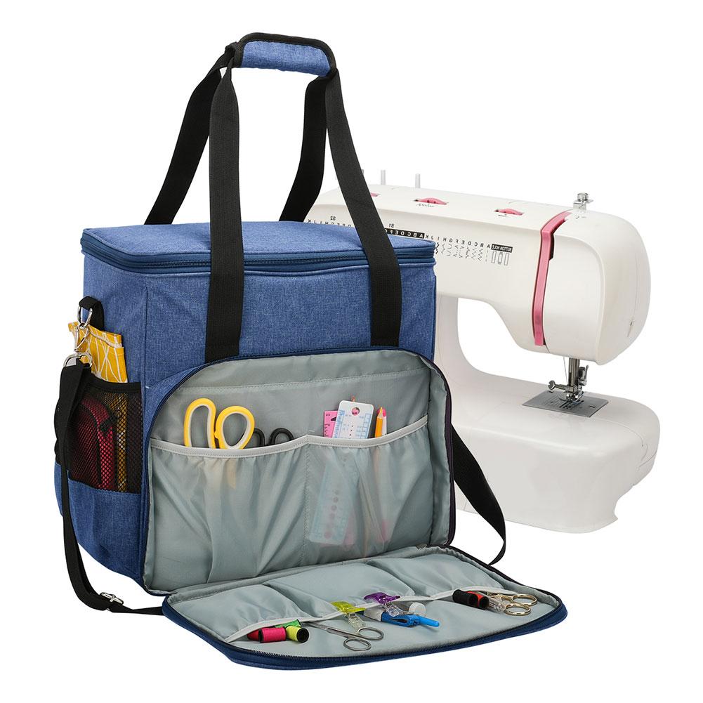 Portable Sewing Machine Storage Bag Tote Bag Storage Pouch For Sewing Machine And Sewing Accessories #CW: Blue
