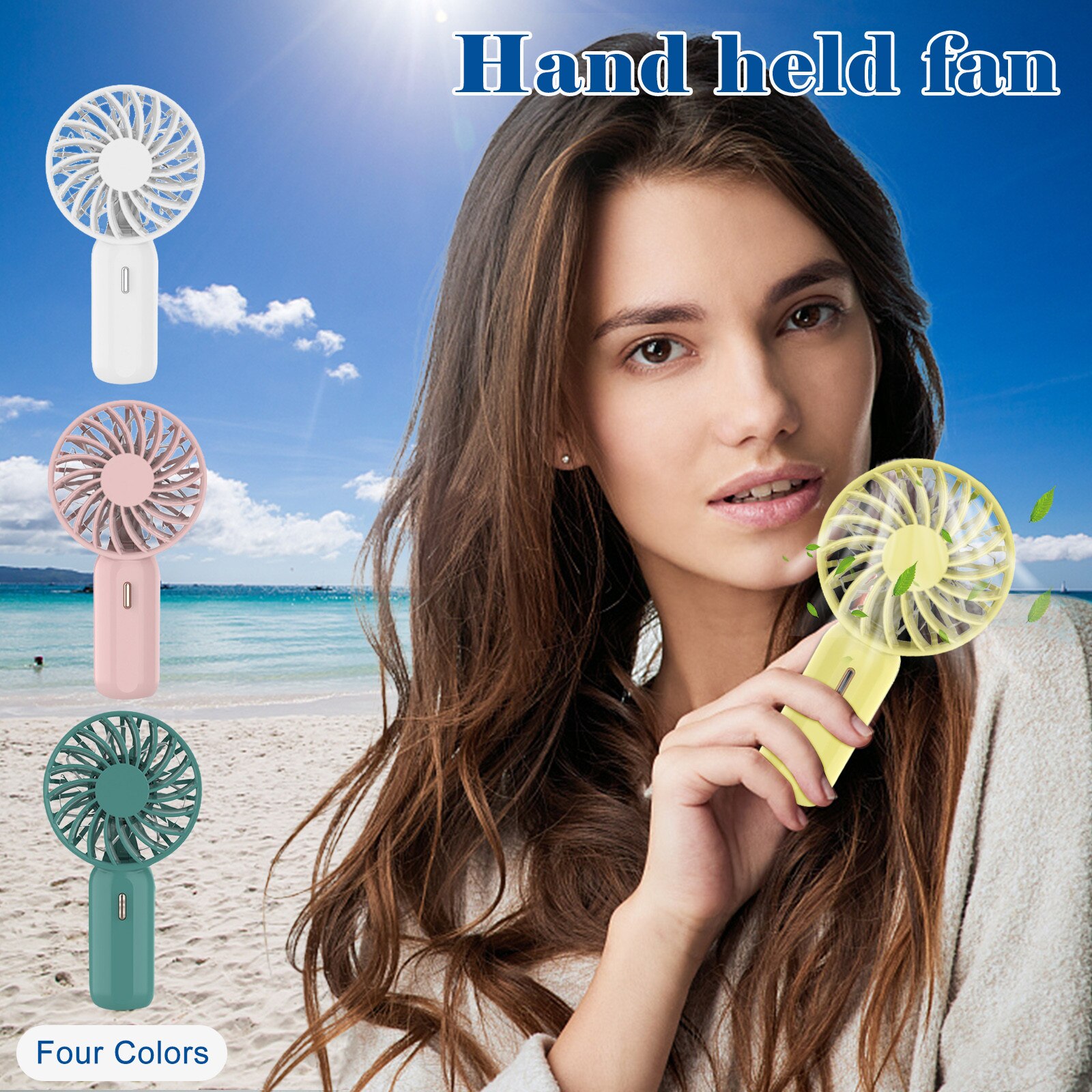 Portable Mini Fan - Rechargeable Battery - USB Powered - Handheld Air Cooler