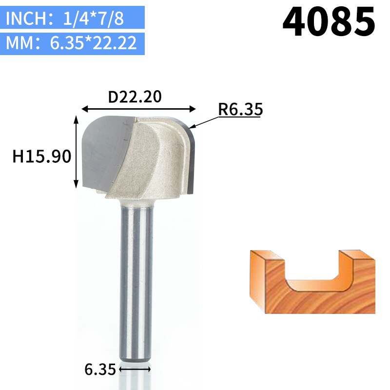 Huhao 1 stuks 1/2" schachtkom & lade sjabloon freesbit wolfraamcarbide frees voor houtbewerking snijgereedschap houtfrees: 4085