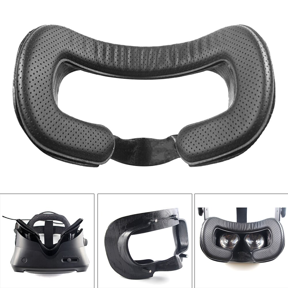 Svampmatta 3d tryck svart öga ergonomisk bekväm lätt ersättning magisk klistermärke vr headset för ventilindex