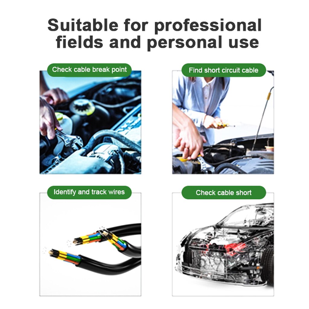 Universele Automotive Cable Tracker Korte & Open Circuit Finder Tester Auto Voertuig Reparatie Detector Tracer Met Opbergtas