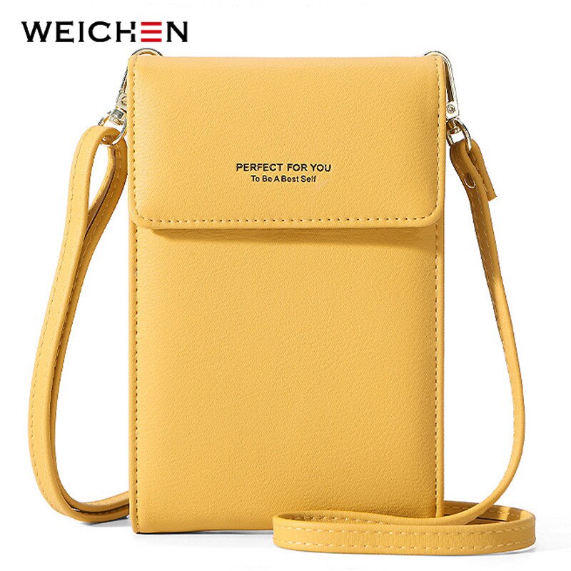 WEICHEN Mini femmes sacs à bandoulière femme téléphone portefeuille femmes sac de messager concepteur petit sac à bandoulière dames portefeuille sac à main