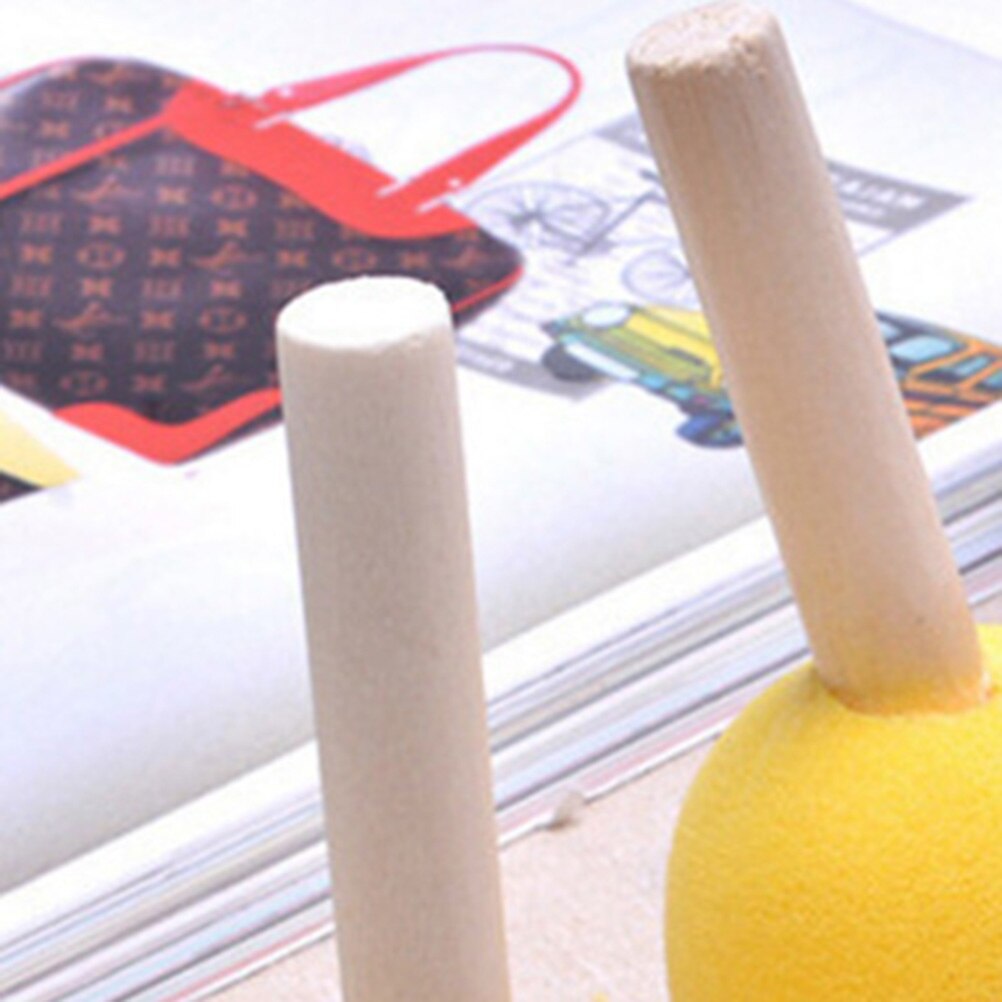 Pincel de esponja para pintar para niños pequeños, herramientas de pintura para manualidades, 5 piezas