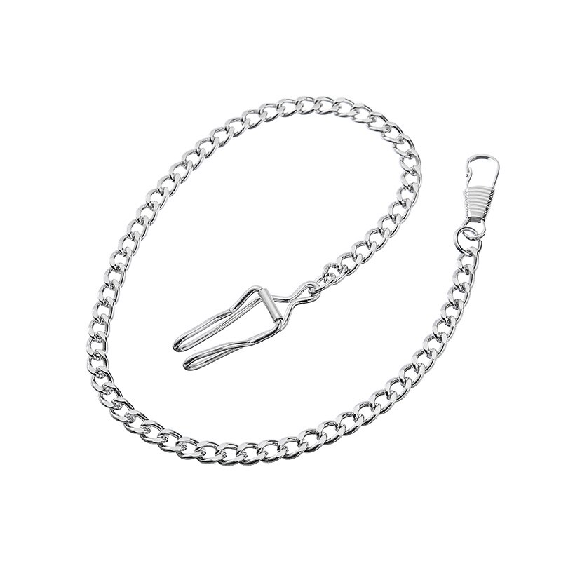 Alu lomme wacth kæde detaillegering lommeur holder halskæde kæde bronze / sølv vintage stil 5 farver til valg: Sølv
