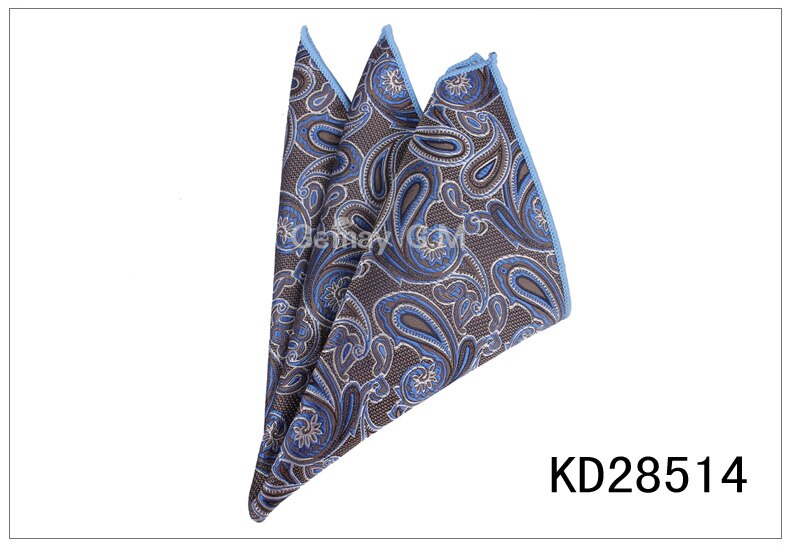 Mænd lommetørklæder hanky til mænd blomstret herre lommetørklæder afslappet jakkesæt firkantede lommetørklæde håndklæder til fest 25 cm x 25 cm: Kd28514