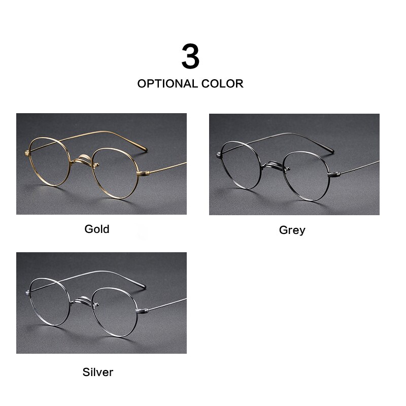 Gafas con montura de titanio para hombre y mujer, lentes ópticas de miopía graduadas para presbicia, ovaladas, Retro, Japón, coreanas