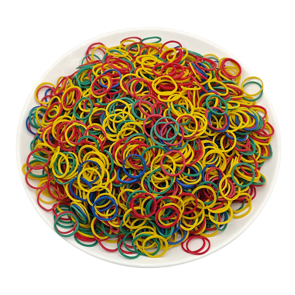 1000 stuks/partij elastische rubberen band voor kleine hond hoge elasticiteit hond haaraccessoires kleurrijke huisdier haarband diameter 0,59 inch: Rood