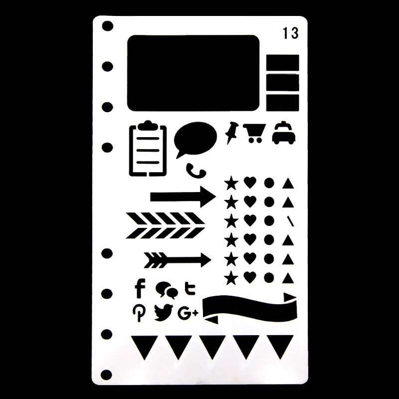 DIY Craft Drawing Template Rulers Stencil Drawing Board Measuring Tool Template Photo Album Pochoir Cards Crafts Decor: 13