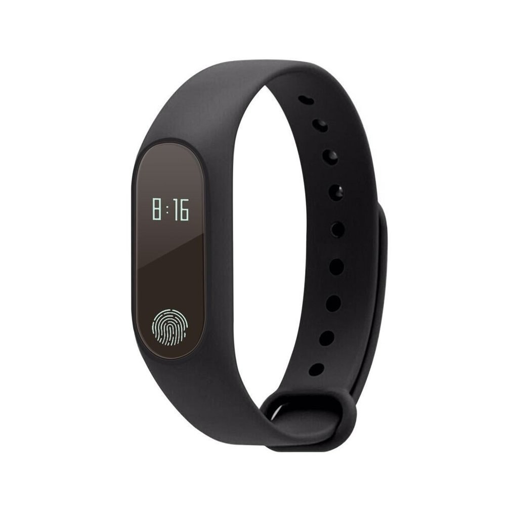 0.42 Inch OLED Screen APP Message Reminder Smart Watch Fitness Tracker Heart Rate Monitor Smart Wrist Watch: black
