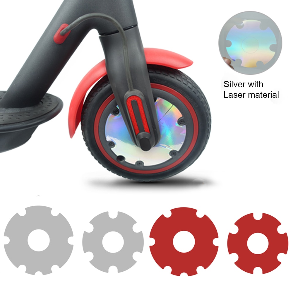 1 Pair Scooter Front Wheel Protective Sticker for M365 Pro Kick Scooter Portable Motor Protective Cover Shell Wheel Decal