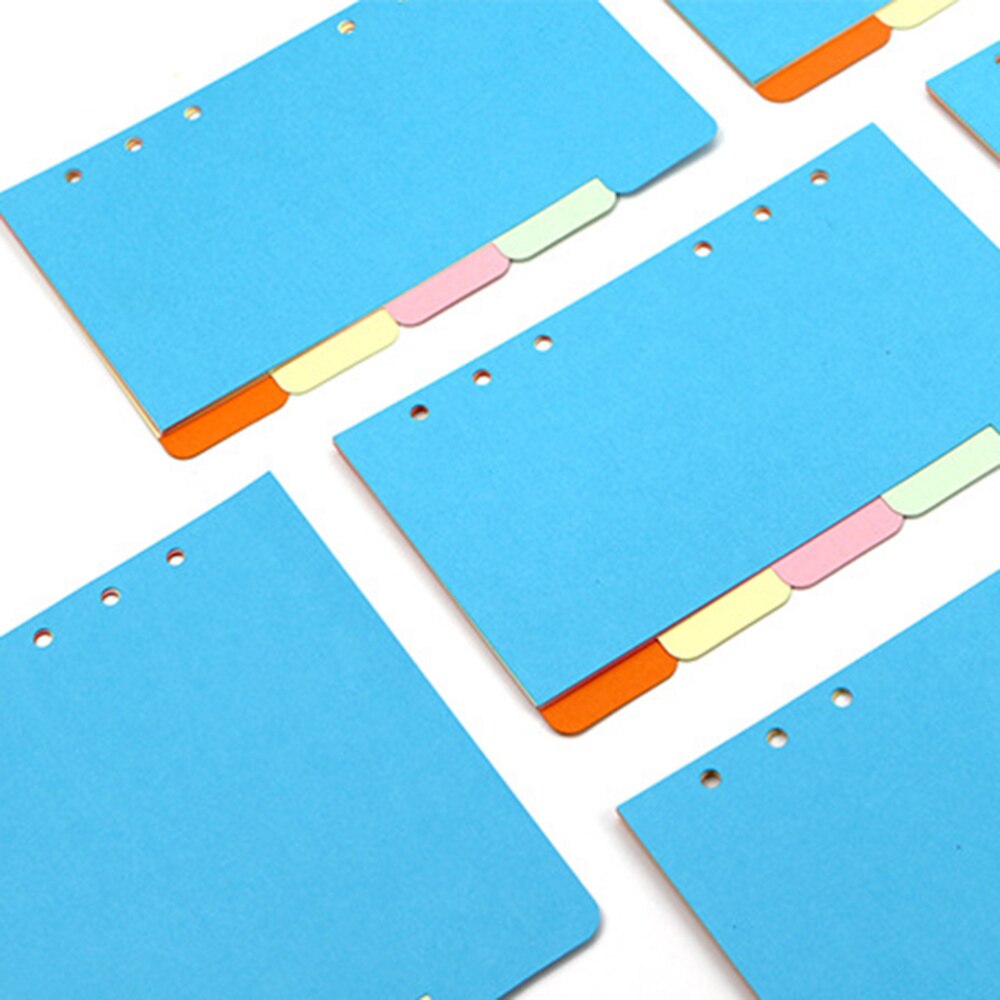 1 Pcs Tab Divider Kleurrijke A5 Ingedeeld Papier Praktische Tab Verdelers Lables Pagina Document Organiser