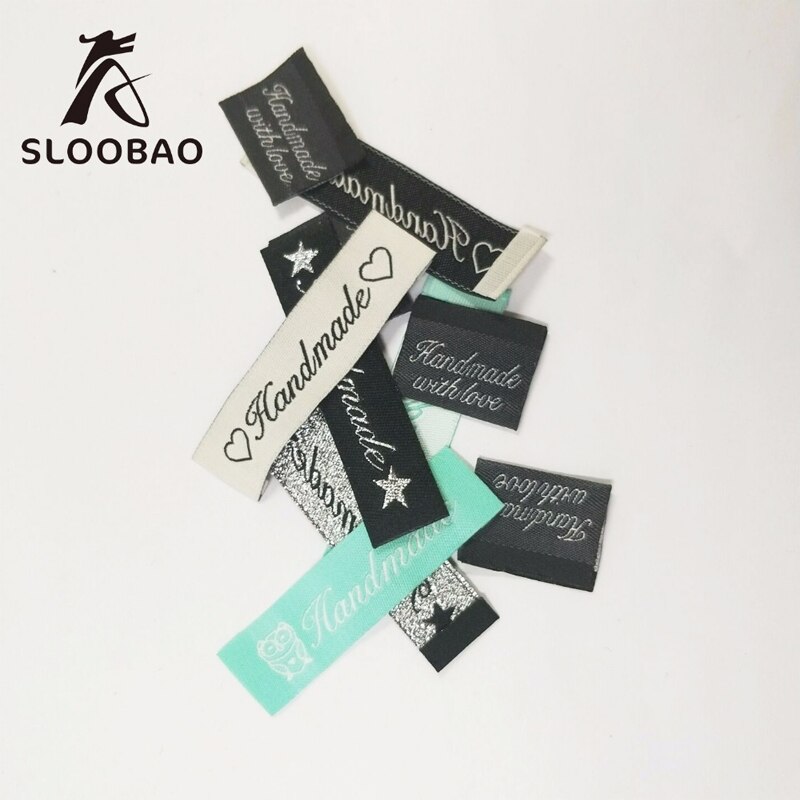100 sztuk ręcznie etykiety tkane nadający się robić prania akcesoria główne etykiety etykiety odzieżbyć winnym tłoczone tagi DIY flagi etykiety robić szycia odzieży