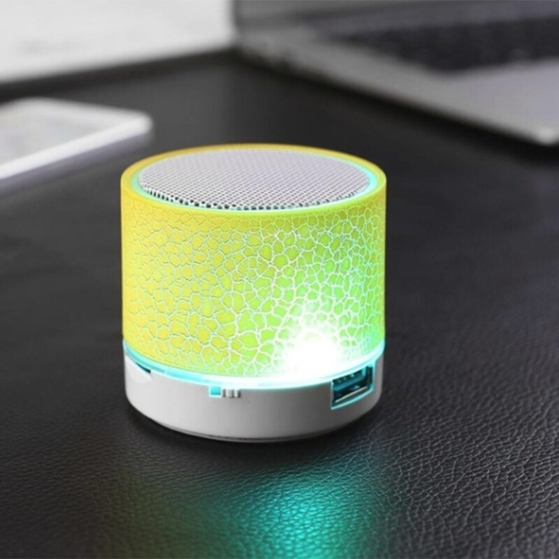 Bluetooth Speaker Mini Draadloze Speaker Subwoofer Kleurrijke Led Licht Draagbare 20W 15W 400Mah Ingebouwde Batterij plastic Full-Range