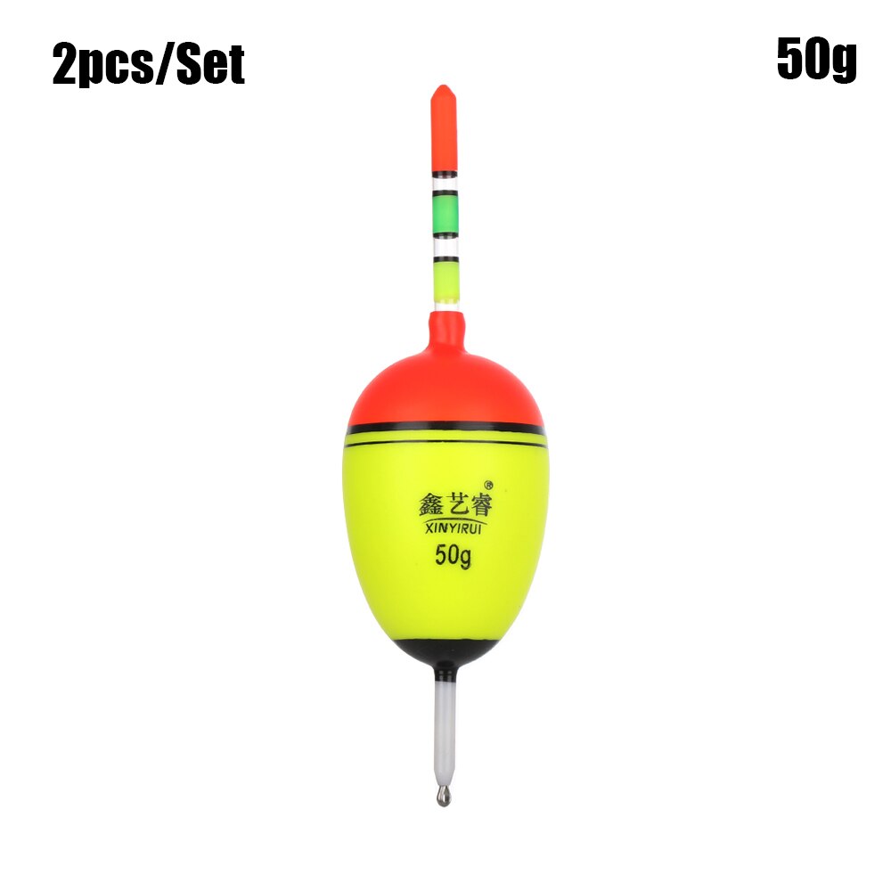1/2PC Portable Green Fishing Floats Catfish Pike Float Buoyancy Eva Inline Bobbers Float Fishing Accessories: StyleA-50g