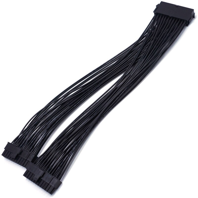 Fuente de alimentación ATX de 24 Pines, 1 a 2 puertos, Cable de extensión PSU macho a hembra, divisor de 24 Pines,: Default Title