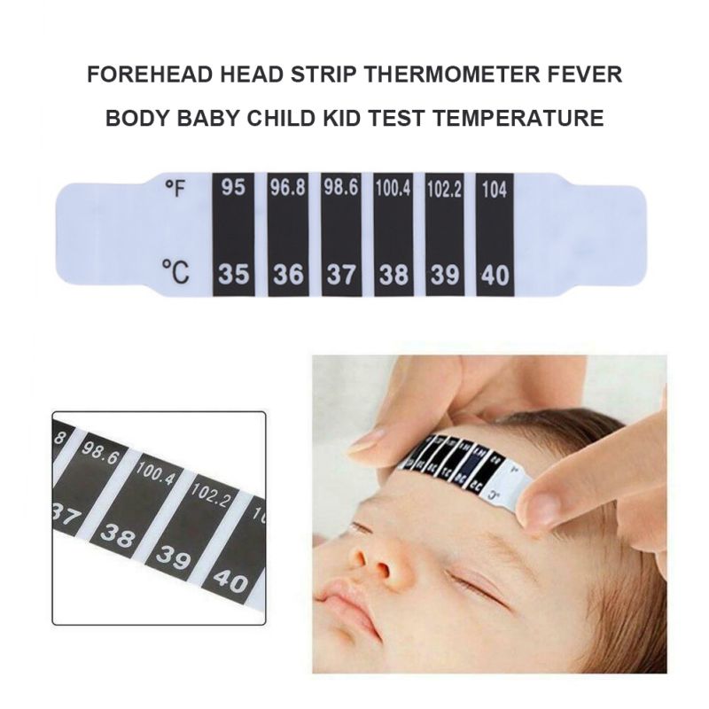 Bande thermomètre frontale réutilisable | Lecture instantanée, température pour bébé enfant adulte